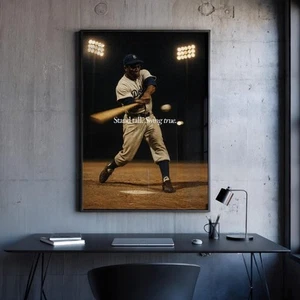 Jackie Robinson Poster No Frame – Printable Baseball Wall Art with Quote - Picture 1 of 3