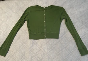 Tommy Hilfiger Shirt Womens Small Green Casual Button Up Long Sleeve - Picture 1 of 7