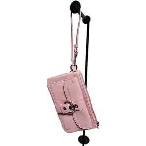 Coach Vtg Pink Y2k Leather Soho Wristles Clutch Purse - Picture 1 of 14