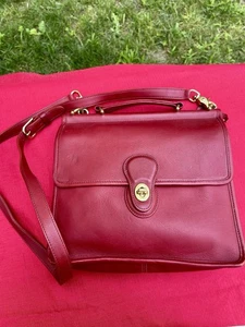 Coach Vintage Umhängetasche rot Leder Willis Satchel Crossbody 9927 - Bild 1 von 10