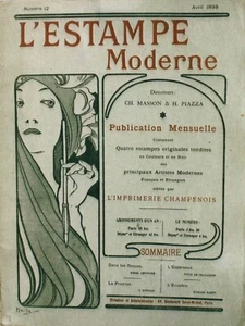 Original vintage poster print L' ESTAMPE MODERNE COVER MUCHA 1898 - Picture 1 of 1