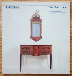 Sotheby's Gallaries Catalog September 26, 1981 Americana Art Clocks Furniture - Foto 1 di 1