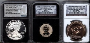 2016 3 PC COIN & CHRONICLES SETS - NGC - PROOF 70, 69 & MS68 - Picture 1 of 2