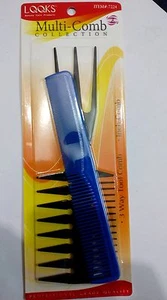 LQQKS 3 Way Tool Fish Comb & Inch Black Comb Set - Picture 1 of 1