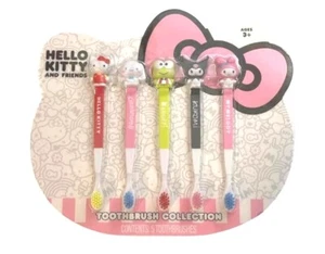 Brand New Hello Kitty And Friends Tooth Brush Collection Set Of 5 - Picture 1 of 2