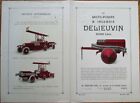Firefighting 1927 French 'Delieuvin' Fire Truck/Engine/Pump Brochure - Fireman