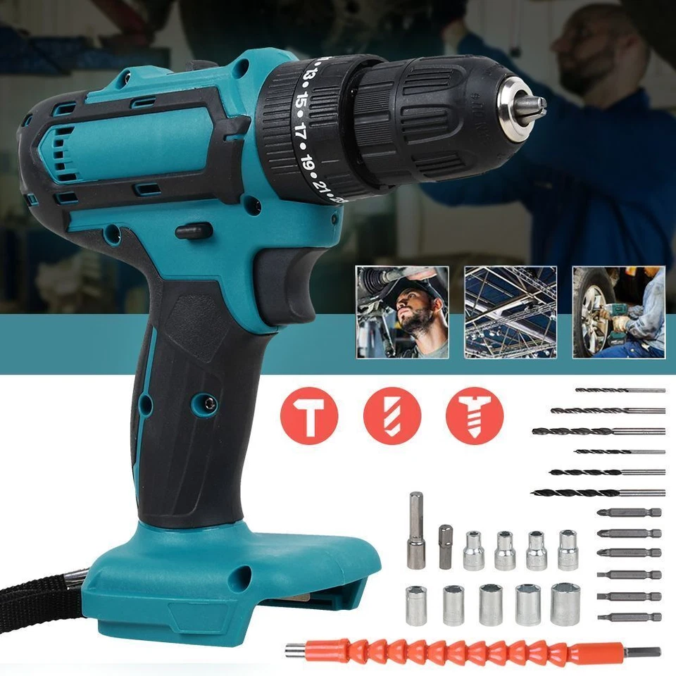 Für Makita 18V Akkuschrauber Akku Schlagbohrschrauber Bohrschrauber Bohrmaschine - Bild 1 von 4