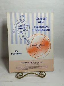 Vintage 1968 Illinois Basketball Tournament Lockport West Sectional Program - Picture 1 of 7