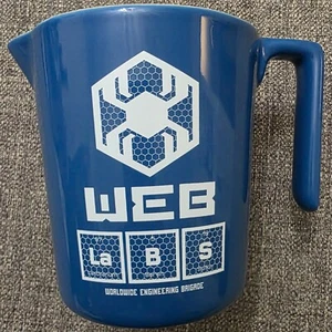 DCA Disney Parks California Spider-Man WEB Labs Blue Ceramic Coffee Mug Beaker! - Picture 1 of 5