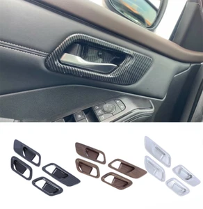 Cubierta de tazón con manija de puerta interior de fibra de carbono para Nissan Rogue 2021-2024 - Imagen 1 de 4