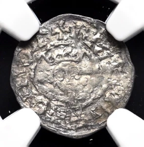 ENGLAND. Richard II. 1377-1399. Hammered Silver Halfpenny, S-1699, NGC XF Detail - Picture 1 of 4