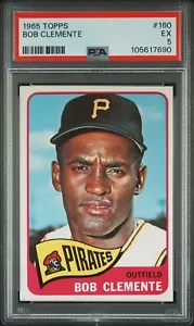 1965 Topps Roberto Clemente #160 Pirates PSA 5 EX (NICE - SHARP CARD!!!) - Bild 1 von 2