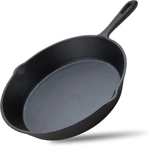 8inch 21cm Cast Iron Skillet Cookware Frying pan Pre-Seasoned Grill Pan Pans - Picture 1 of 5