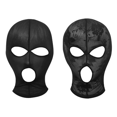 Womens Mask Hollow Headpiece Stage Show Face Hood Holiday Headwear Breathable - Image 1 of 3