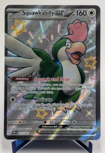 Squawkabilly ex #223/091 Pokémon Juego de Cartas Coleccionables 2024 Brillante Ultra Raro Holo SV: Destino Paldeano - Imagen 1 de 3
