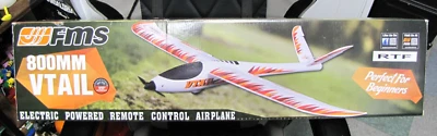 FMS 800 MM FOX V TAIL RC ELECTRIC POWERED GLIDER SAILPLANE ARF R/C AIRPLANE - Image 1 of 4
