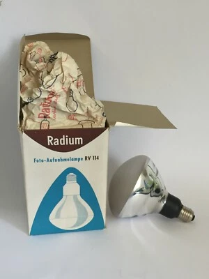 RADIUM EG - FOTO-AUFNAHMELAMPE - TYPE RV 114 - 220V 500W - E27- UNBENUTZT in OVP - Bild 1 von 2