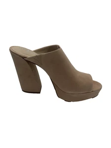 Kenneth Cole Mujer Gracen Mule Plataforma Gamuza Toboganes, Beige, Talla 10, Precio de venta sugerido por el fabricante $160 - Imagen 1 de 5
