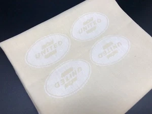 Vtg 1960's UNITED AIRLINES Collectible Damask Beige Napkin or Huck Towel (RF904) - Picture 1 of 5