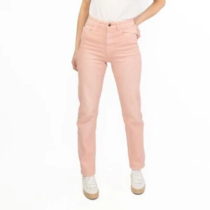 M&S Womens Jeans Full Length Straight Leg Light Pink Denim Trousers Summer - Picture 1 of 11