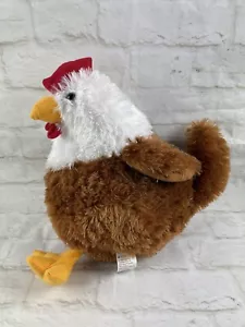 HugFun Chicken Rooster Plush 12" Stuffed Animal Toy Realistic Farm Animal Bird - Picture 1 of 8