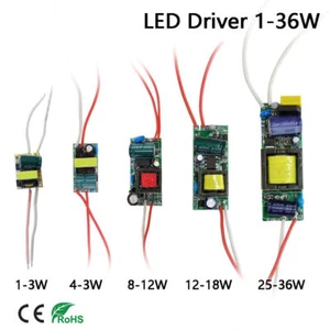 LED Driver 3v 5v 12 volt DC 300ma amp adapter power supply IC transformer 1-36W - Picture 1 of 14
