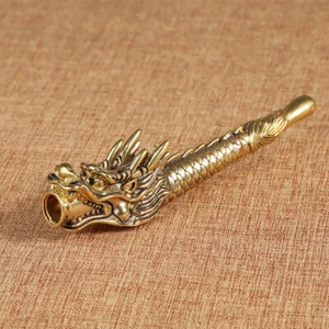 US Handmade Hitter Dragon Messing Metall Pfeife Tabak Kräuter Zigarettenhalter - Bild 1 von 12