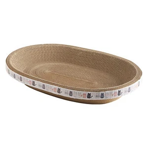 Round Cat Scratcher Large Cardboard Scratching Board Bed Bowl Pad Kitten Pet Pad - Picture 1 of 14