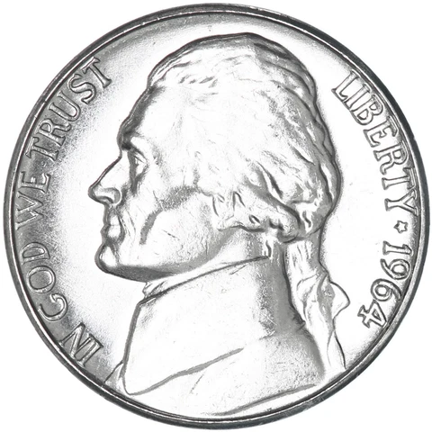 1964 D Jefferson Nickel BU US Coin Cover