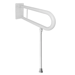 Weiße Haltegriffe Klappgriffe für WC Waschbecken mit Stützbein 60 cm 32 m - Bild 1 von 8