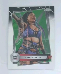 2025 Topps Chrome WWE - Kayden Carter - NEON GREEN & BLACK REFRACTOR - Bild 1 von 2