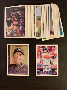 2016 Topps Heritage Miami Marlins Master Team Set 27 Cards Low & High SP Inserts - Picture 1 of 1