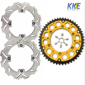 KKE 44T Gold Hybrid Sprocket & Front Rear Disc Fit RMZ250 RMZ450 - Picture 1 of 11