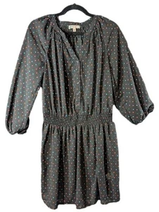 Love Fire Tunic Dress/Top Women’s Medium Black Hearts Sheer Boho Smocked Waist - Picture 1 of 6