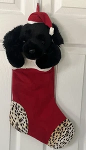 Russ 3D schwarzer Labrador Welpe Hund im Weihnachtsstrumpf selten Rarität - Bild 1 von 8