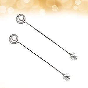 Agitatore in acciaio inox set 2 bastoncini miscelatore manico lungo per tintura capelli - Foto 1 di 11