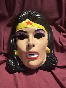 Maschera Halloween Vintage Ben Cooper Wonder Woman DC Comics Justice League WOW!!! - Foto 1 di 4