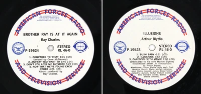 1980S AFRTS Arthur Blythe Illusions Ray Charles Armed Forces Transcription LP - Image 1 of 4