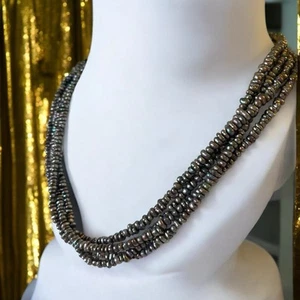 NEW Mine Finds Jay King DTR 925 Sterling Silver Pearl Bead 4-Strand Necklace - Picture 1 of 6