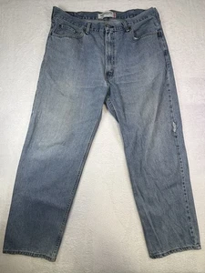 Jeans VINTAGE Levis 550 38x30 uomo blu denim rilassato conico lavaggio leggero anni 90 USA - Foto 1 di 7
