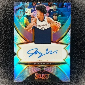 JAYLEN WELLS /199 Rookie Jersey Patch Auto SILVER 2024-25 Select NBA Basketball - Bild 1 von 2