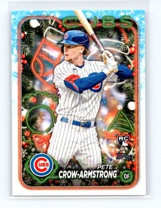 Pete Crow-Armstrong Rookie - 2024 Topps Holiday - Chicago Cubs Baseball Card - Picture 1 of 2