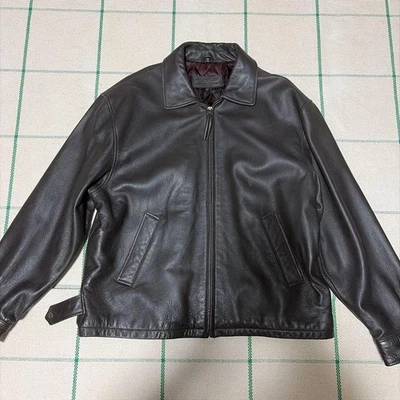 Brooks Brothers 90s Brown Leather Jacket Men’s Size L Vintage Used - Image 1 of 4