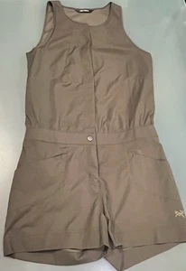 Arc'teryx Kyla Romper women's size 4 small khaki short top summer hiking brown - Picture 1 of 14