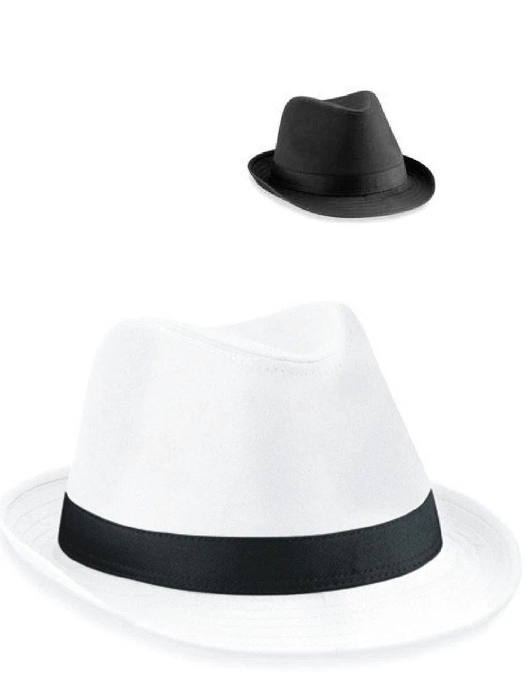 BEECHFIELD - Fedora Hut schwarz od. weiß Casablanca NEU