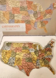 NEW Retired Rosanna CARTOGRAPHY USA Shaped Infinity Hors d'oeuvre Tray Plate - Picture 1 of 10