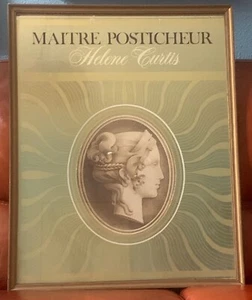 Rare carton d'enseigne Hélène Curtis 1940's 1950's pour maître posticheur - Picture 1 of 8