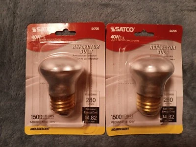 2 Satco 40W R14 Medium Base Frosted Mini Flood Bulbs S4705 - Image 1 of 2