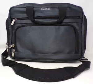 Kenneth Cole Reaction Black Messenger Style Zipped Laptop Bag W/ Shoulder Strap. - Picture 1 of 19
