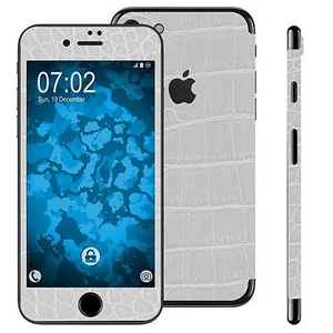 1 x Lederoptik-Folienset für Apple iPhone 7 / 8 / SE 2020 weiß Schutzfolien - Zdjęcie 1 z 5